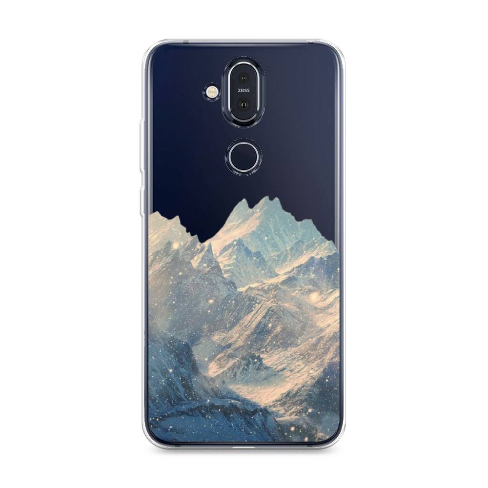

Чехол Awog на Nokia 8.1 / Нокиа 8.1 "Горы арт 2", Серый, 122250-10
