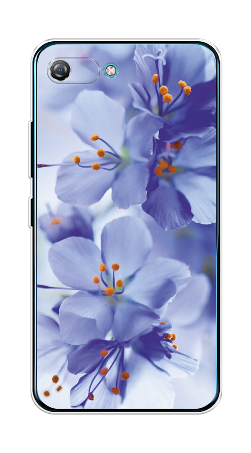 

Чехол на Itel A25/A35 "Фиолетовые цветки", Фиолетовый;синий, 3200250-1