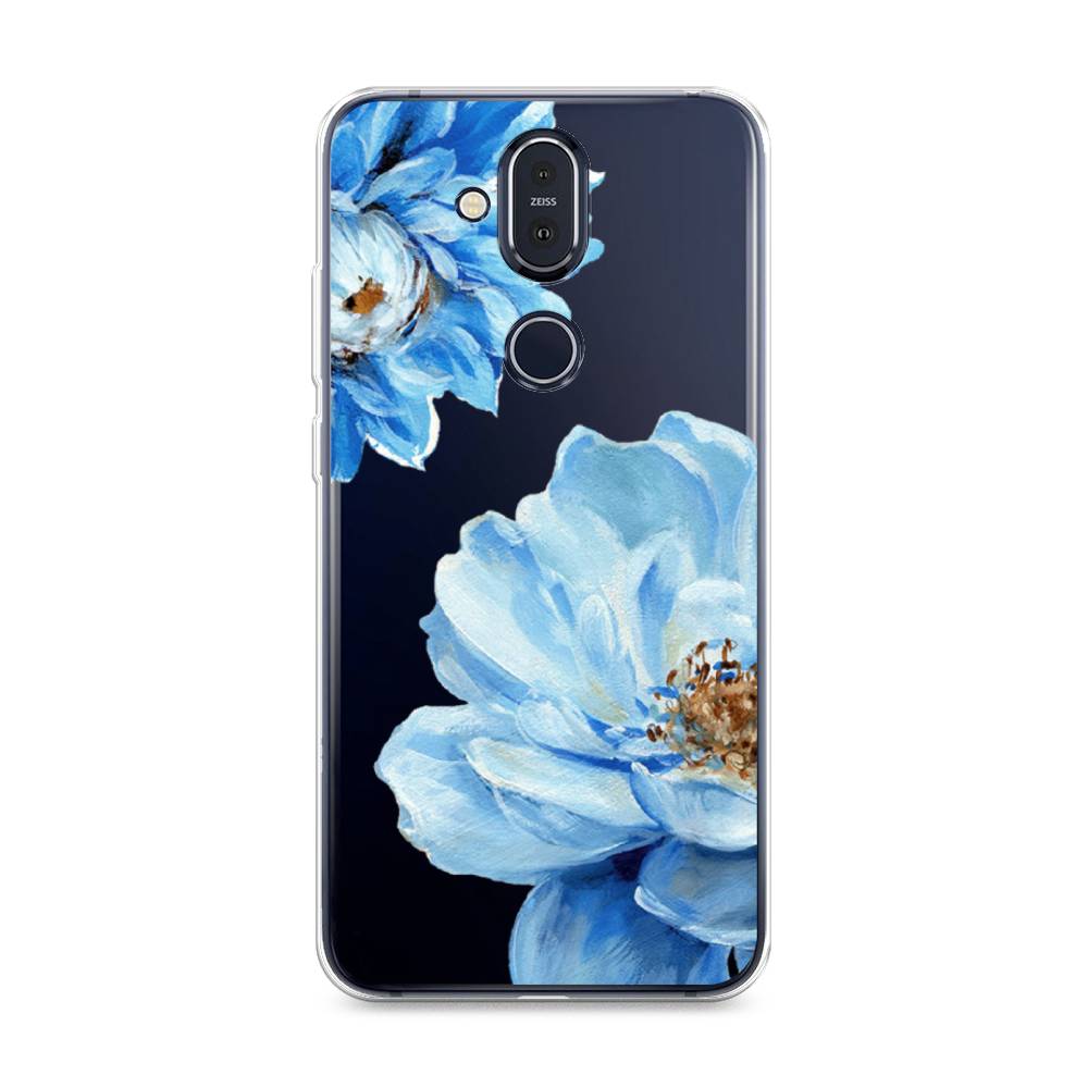 

Чехол Awog на Nokia 8.1 / Нокиа 8.1 "Голубые клематисы", Голубой, 122250-8