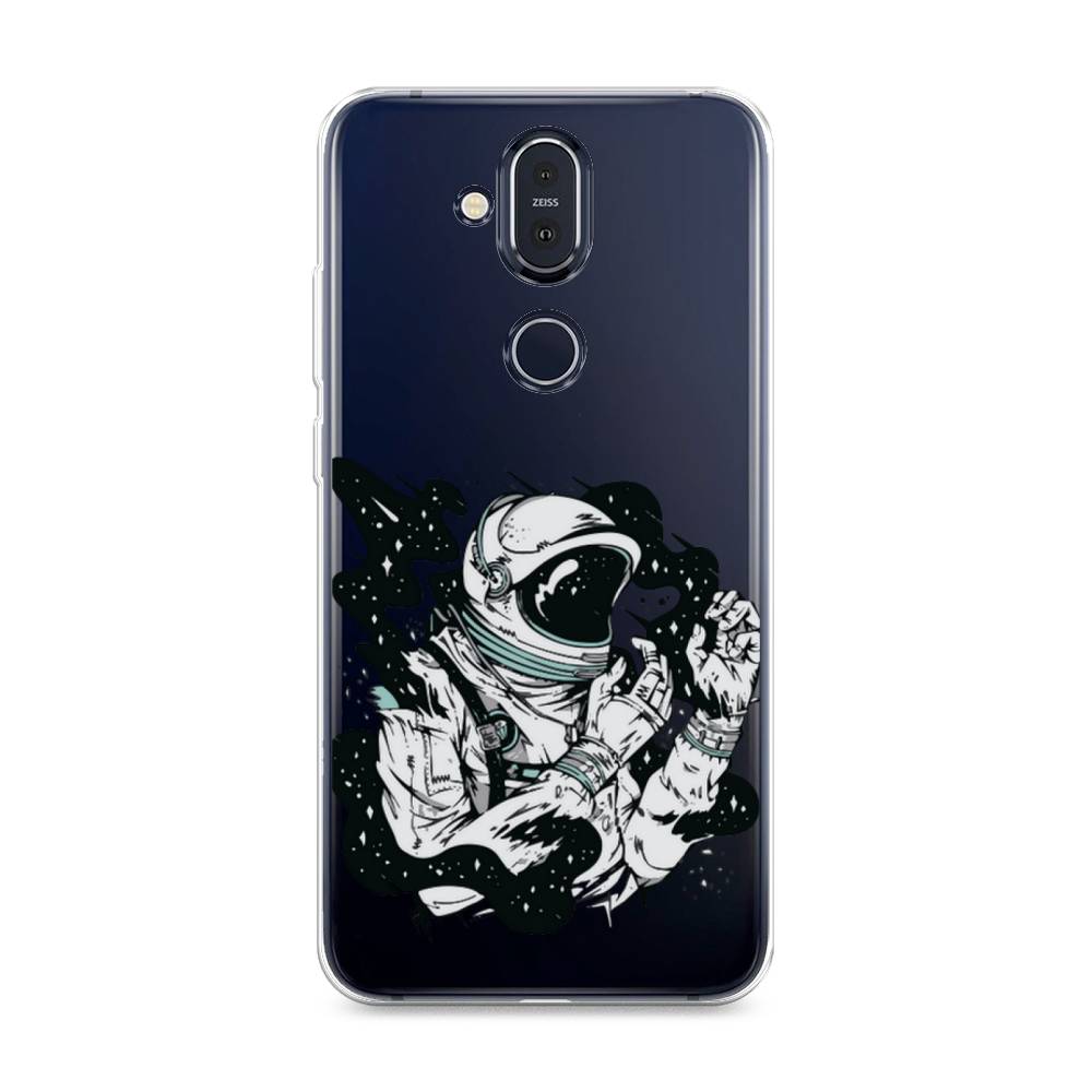 

Чехол Awog на Nokia 8.1 / Нокиа 8.1 "Космонавт арт", Черный;белый;прозрачный, 122250-7
