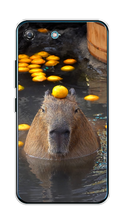 

Чехол на Itel A25/A35 "Капибара отдыхает", Коричневый;оранжевый;серый, 3200250-1
