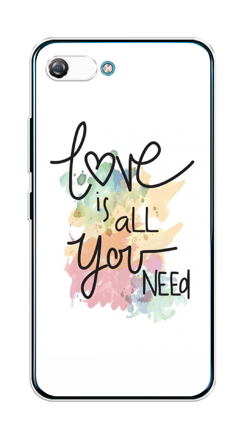 

Чехол на Itel A25/A35 "Love is all you need", Белый;черный;зеленый, 3200250-1