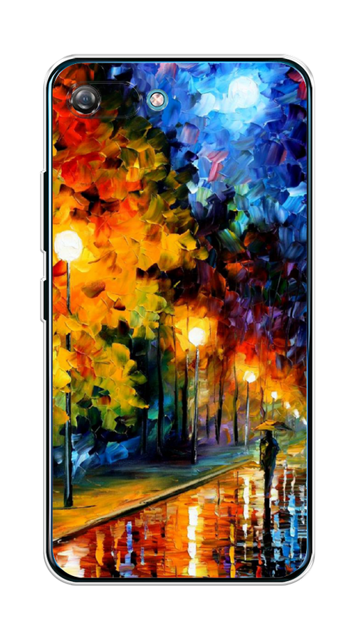 

Чехол на Itel A25/A35 "Безлюдная улочка", Оранжевый;желтый;синий, 3200250-1