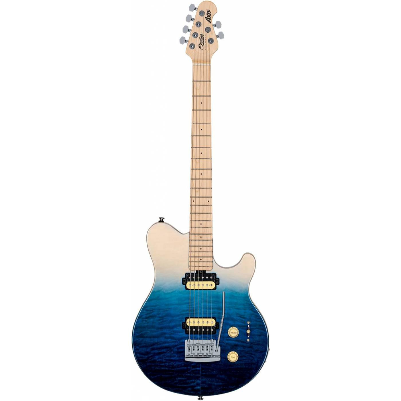 Sterling St-ax3qm-spb-m1 - электрогитара Axis in Quilted Maple Spectrum Blue