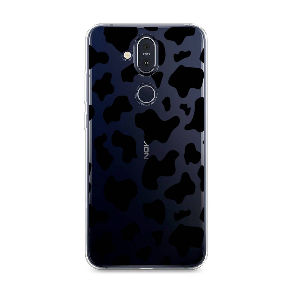 

Чехол Awog на Nokia 8.1 / Нокиа 8.1 "Пятна коровы черные", Черный, 122250-2