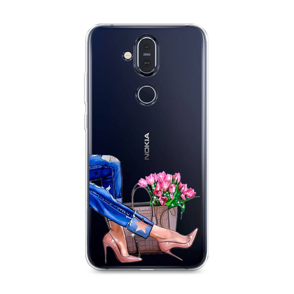 

Чехол Awog на Nokia 8.1 / Нокиа 8.1 "Каблучки", Голубой;коричневый;розовый, 122250-7