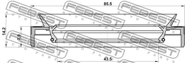 

FEBEST Сальник привода FEBEST 95MES45850814C