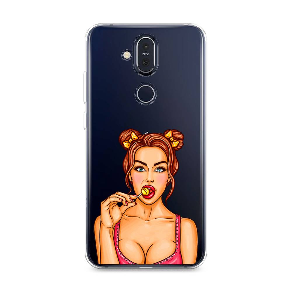 

Чехол Awog на Nokia 8.1 / Нокиа 8.1 "Вкусный леденец", Бежевый;коричневый;розовый, 122250-7