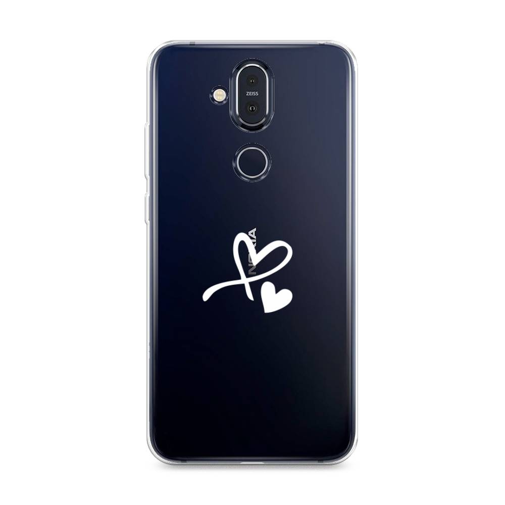 

Чехол Awog на Nokia 8.1 / Нокиа 8.1 "Сердечко минимализм", Белый, 122250-6