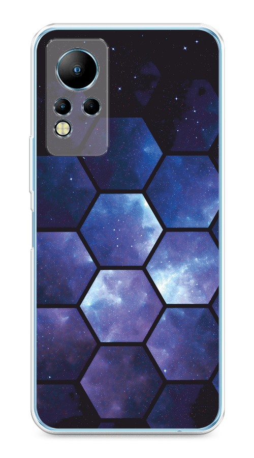 

Чехол на Infinix Note 11/12 G88 "Соты космос", Черный;фиолетовый, 3101850-1
