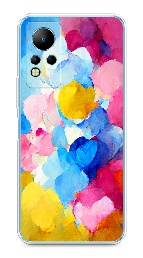 

Чехол на Infinix Note 11/12 G88 "Яркие пятна", Синий;голубой;желтый;розовый, 3101850-1