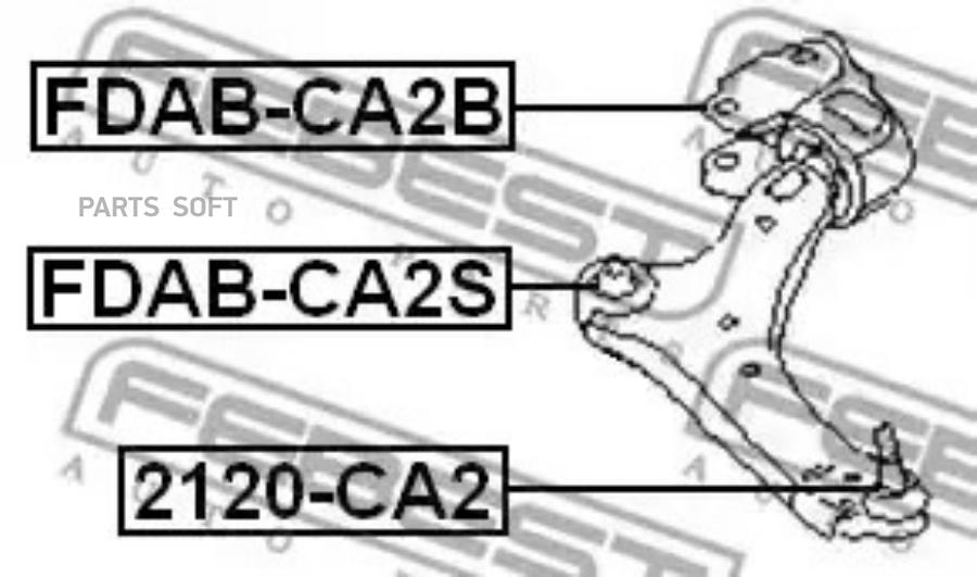 

FEBEST С-б.зад.перед.рычага без кронштейна (гидравлический) FORD MONDEO CA2 2007-2014 [EU]