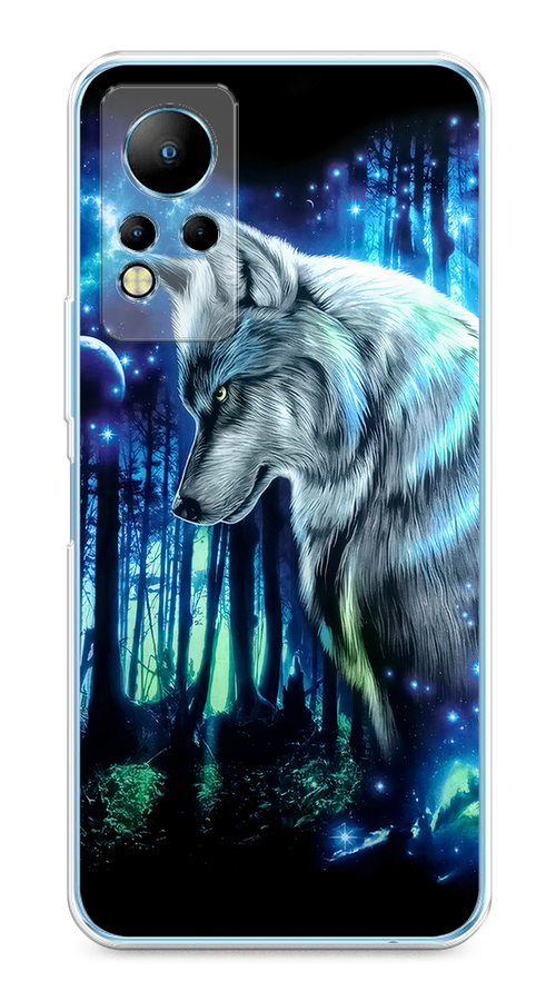 

Чехол на Infinix Note 11/12 G88 "Сказочный волк", Синий;серебристый;черный, 3101850-1