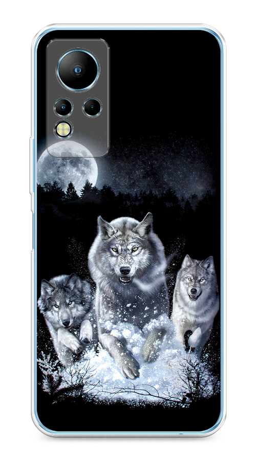 

Чехол на Infinix Note 11/12 G88 "Стая волков под луной", Черный;белый;серый, 3101850-1