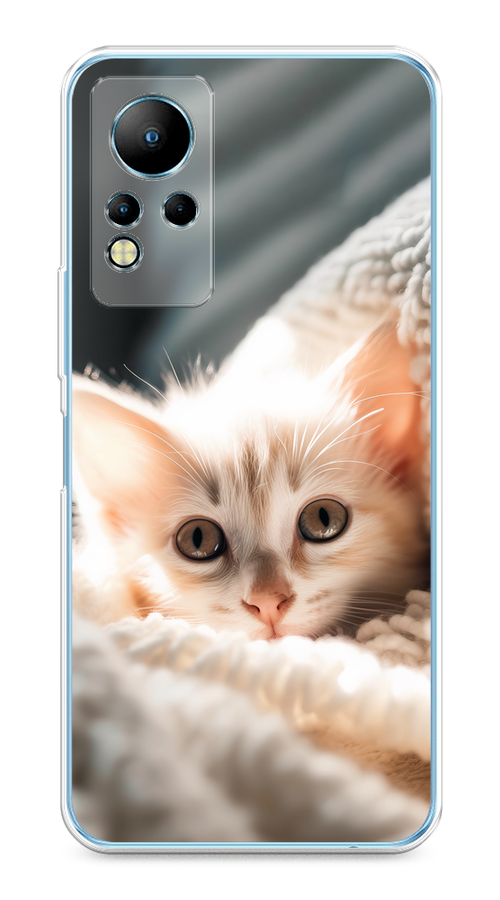 

Чехол на Infinix Note 11/12 G88 "Белый шкодливый котенок", Серый;белый;бежевый;оранжевый, 3101850-1