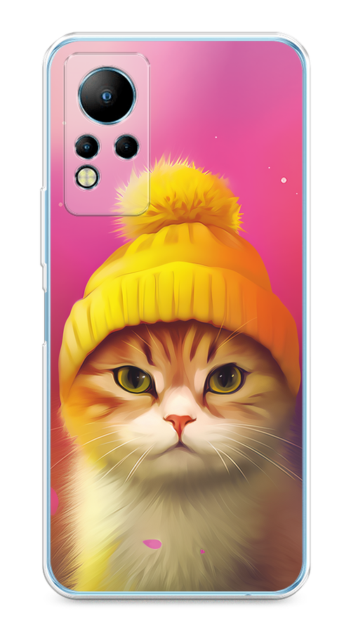 

Чехол на Infinix Note 11/12 G88 "Котик в шапочке", Розовый;желтый;бежевый, 3101850-1