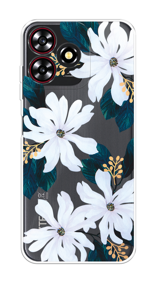 

Чехол на ZTE Blade A73 4G/V50 Smart "Delilah Flower", Зеленый;белый, 136550-1