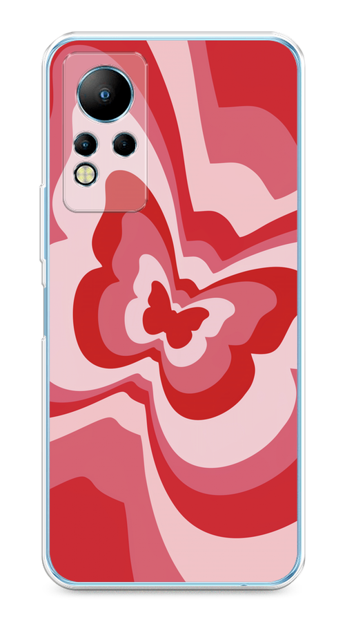 

Чехол на Infinix Note 11/12 G88 "Бабочка в стиле хиппи", Красный;розовый, 3101850-1