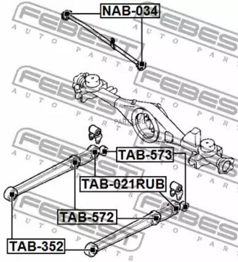 

FEBEST С-б.зад.подвески TOYOTA SPARKY S221E,S231E 2000.09-2003.03 FEBEST TAB-572