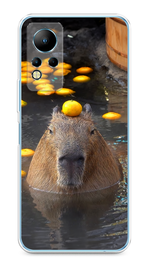 

Чехол на Infinix Note 11/12 G88 "Капибара отдыхает", Коричневый;оранжевый;серый, 3101850-1