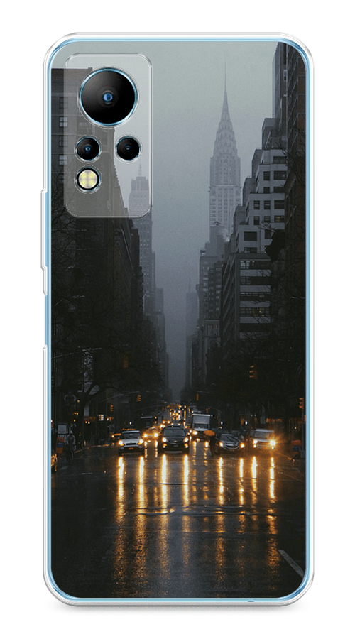 

Чехол на Infinix Note 11/12 G88 "Дождливый Нью Йорк", Черный;серый, 3101850-1
