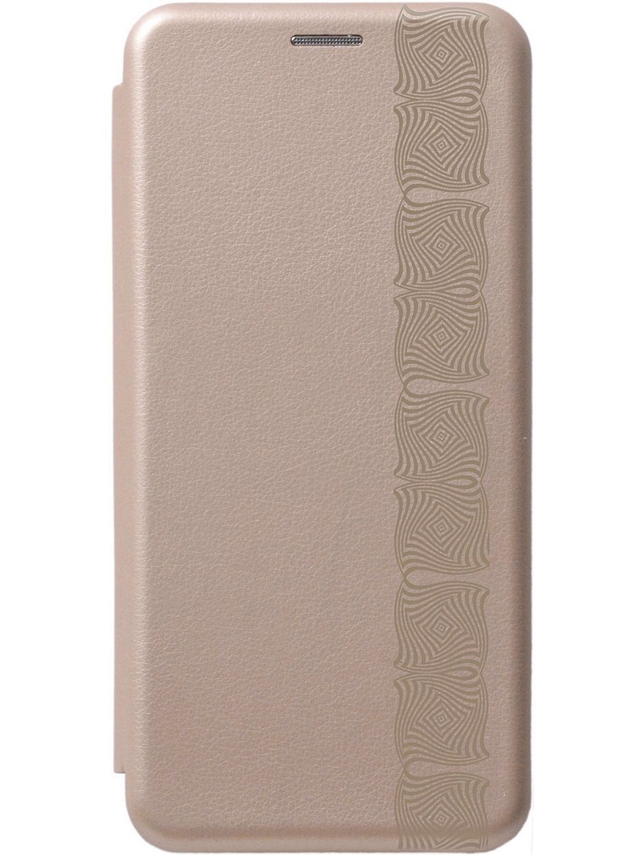 

Чехол-книжка на Tecno Pova 4 Pro с 3D принтом "Charming Line" золотой, Золотистый;желтый, 158102