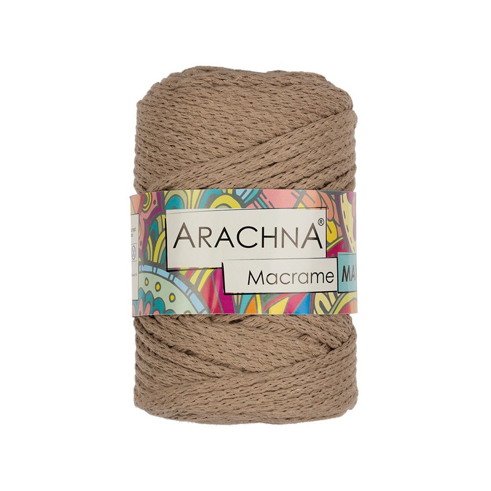 

ARACHNA Macrame Maxi, 80% хлопок, 20% полиэстер, 4х250 г, 80 м, №03, бежевый