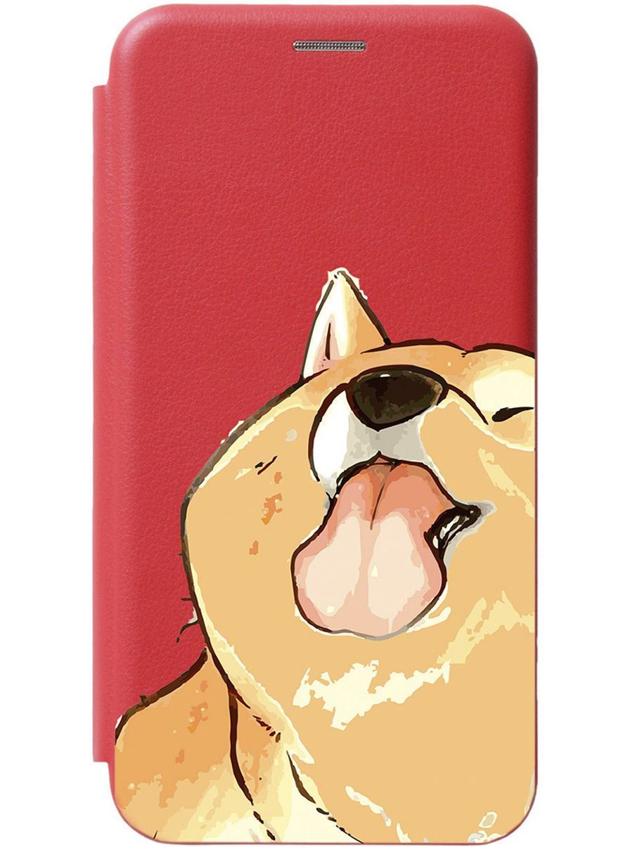 

Чехол-книжка на Tecno Pova 4 Pro с 3D принтом "Shiba" красный, Красный;бежевый, 158100