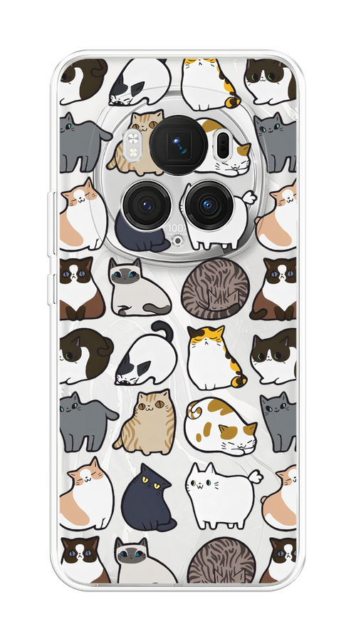 

Чехол на Honor Magic 6 Pro "Милые котики", Прозрачный;белый;серый, 6123750-1