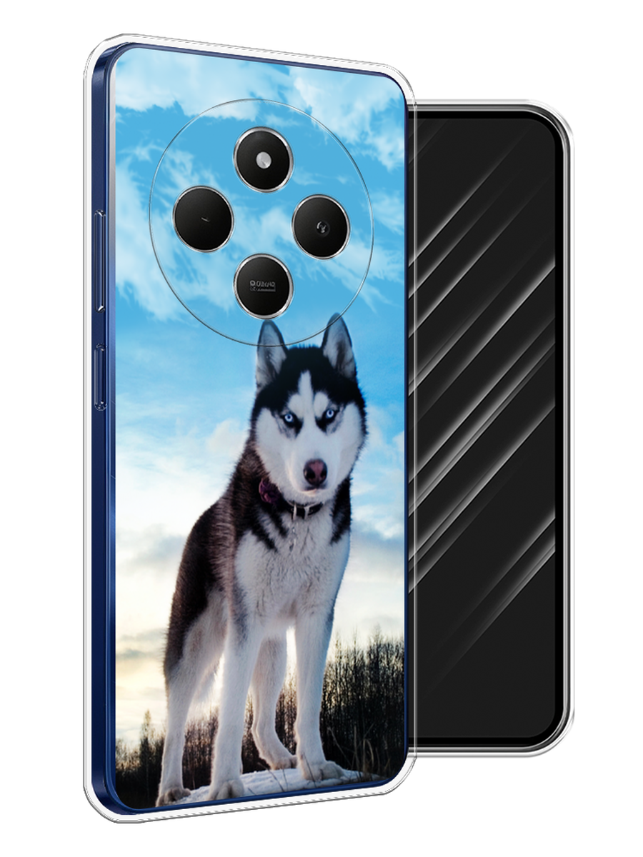 

Чехол Awog на Xiaomi Redmi 14C/Poco C75 4G "Хаски 3", Белый;черный;голубой, 322950-1