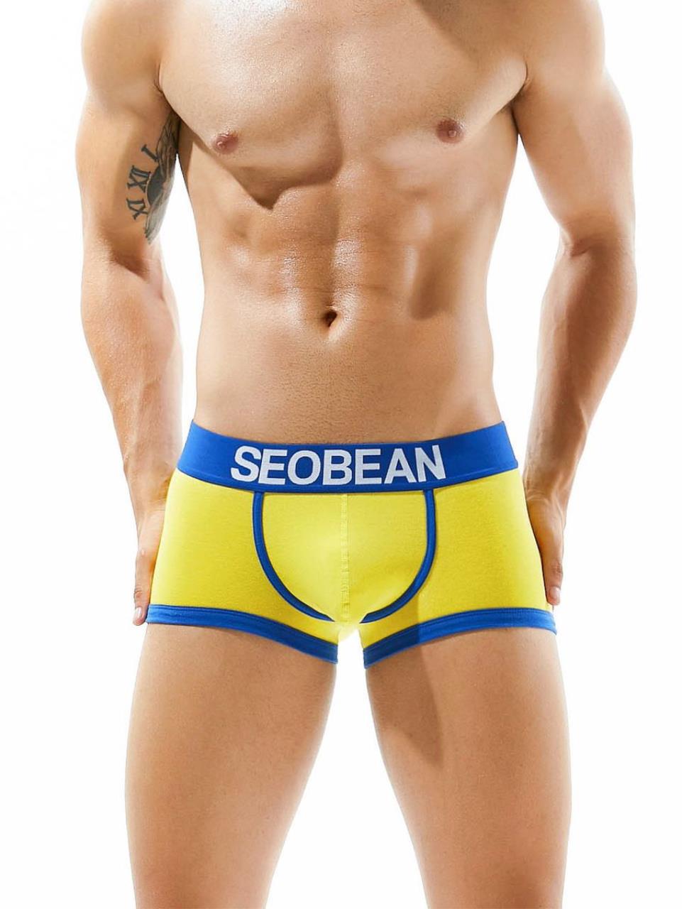 

Трусы мужские seobean 80202 желтые L, Желтый, 80202