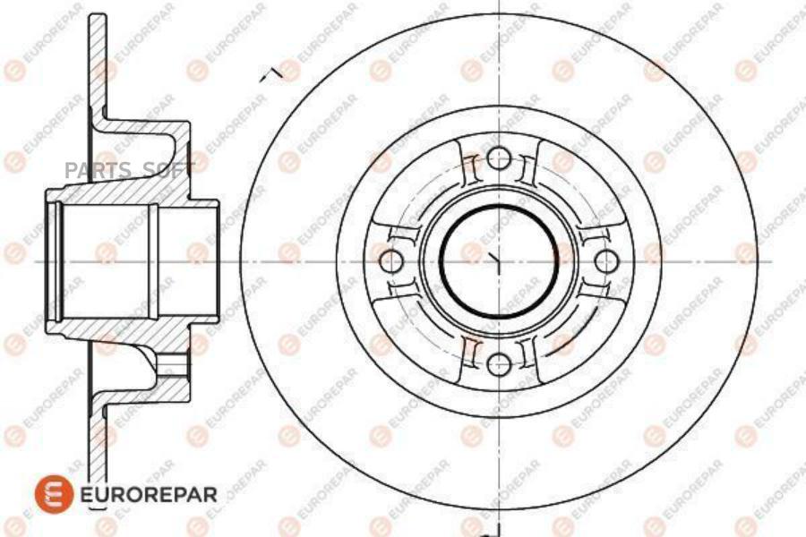 

EUROREPAR 1618871380 Диск торм.NISSAN NOTE 1.4i 88ch (65kW) - CR14DE 2004 = 1шт