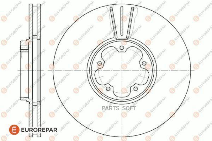 

EUROREPAR 1618871580 Диск тормозной FORD TRANSIT 2.3 16V 00 , front, D=294x24 1шт
