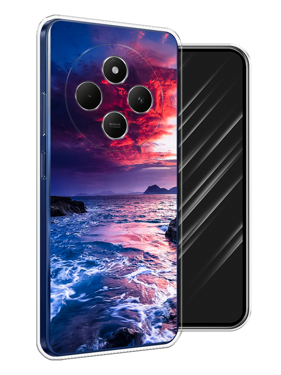 

Чехол Awog на Xiaomi Redmi 14C/Poco C75 4G "Волны 1", Розовый;синий, 322950-1