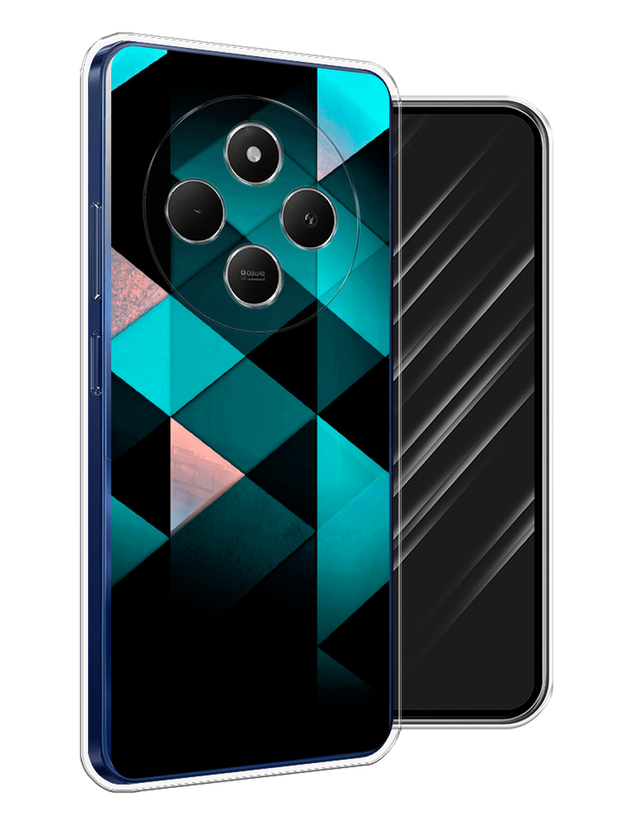 

Чехол Awog на Xiaomi Redmi 14C/Poco C75 4G "Геометрия 16", Бирюзовый;черный, 322950-1