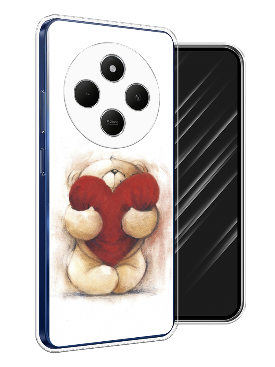 

Чехол Awog на Xiaomi Redmi 14C/Poco C75 4G "Мишка с сердцем 1", Белый;бордовый;бежевый, 322950-1