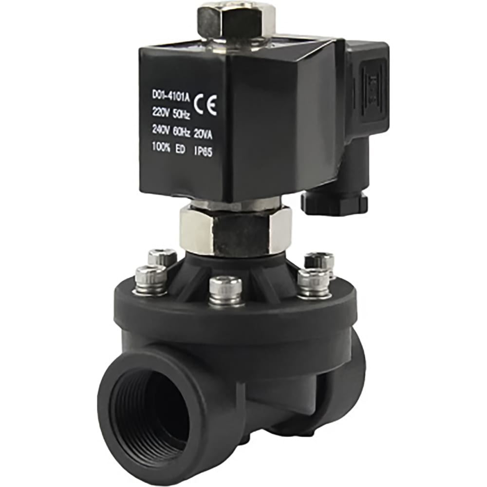 DN.ru Электромагнитный клапан VS2W-503N-NC Ду20 Ру7 пластик, резьба 3/4