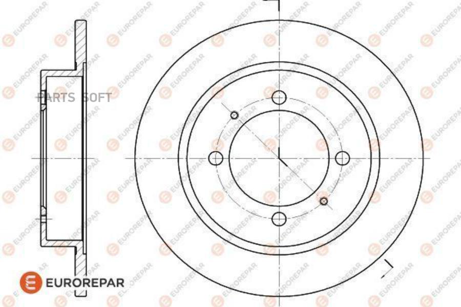 EUROREPAR 1618878880 Диск тормозной MITSUBISHI CARISMA 97 , VOLVO S40 I 95 1шт