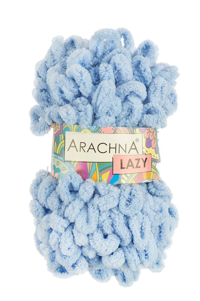 

ARACHNA Lazy, микрополиэстер, 5х100 г, 8,5 м, цвет 04 голубой