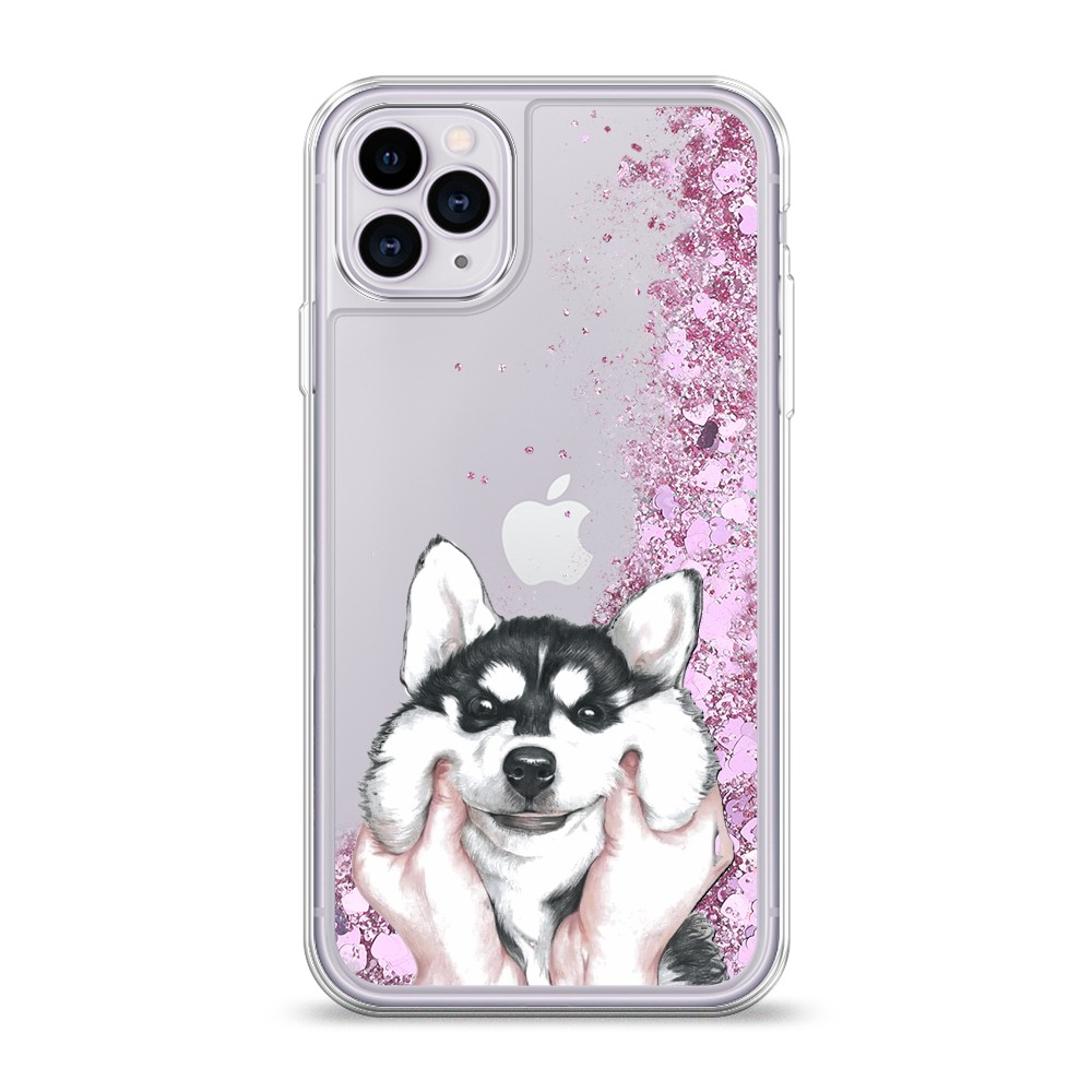 

Жидкий чехол с блестками "Щечки хаски" на Apple iPhone 11 Pro, 12394-1