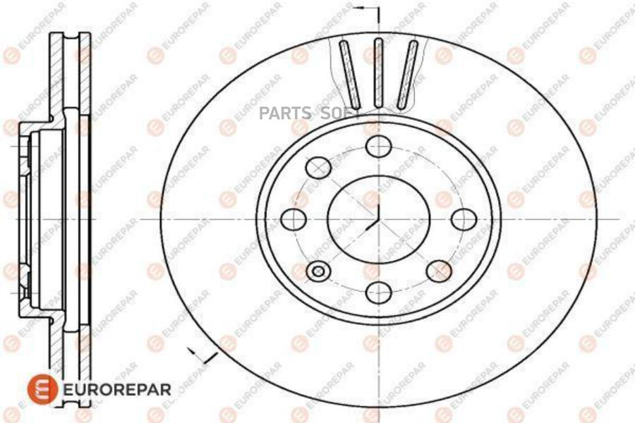 К-Т 1 шт Диск Тормозной Opel Astra G 1.2-2.0 98-05 Передний D 256мм. (Цена За 1 Шт) EURORE