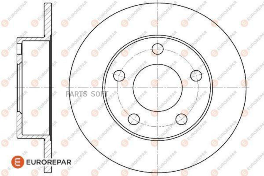 

EUROREPAR 1618887280 Диск тормозной AUDI A4 (8D2, B5) 1.8 T quattro 1994 1шт