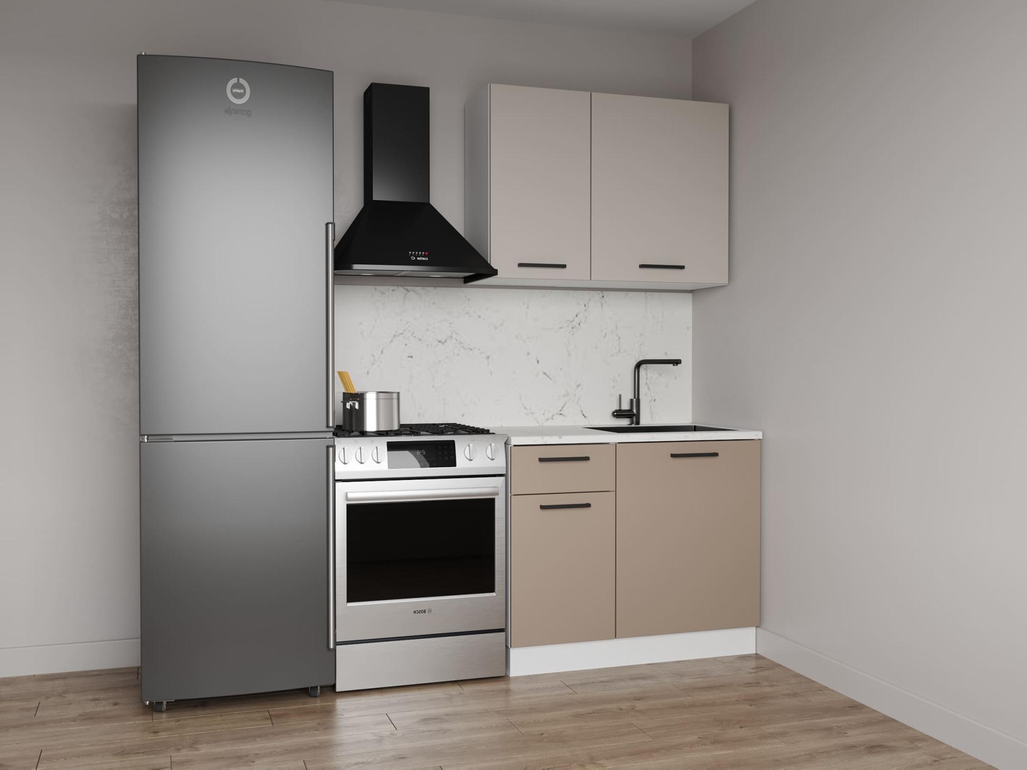 Кухонный гарнитур Sanvut прямой Капучино-1000 столешница 38 мм 31630₽