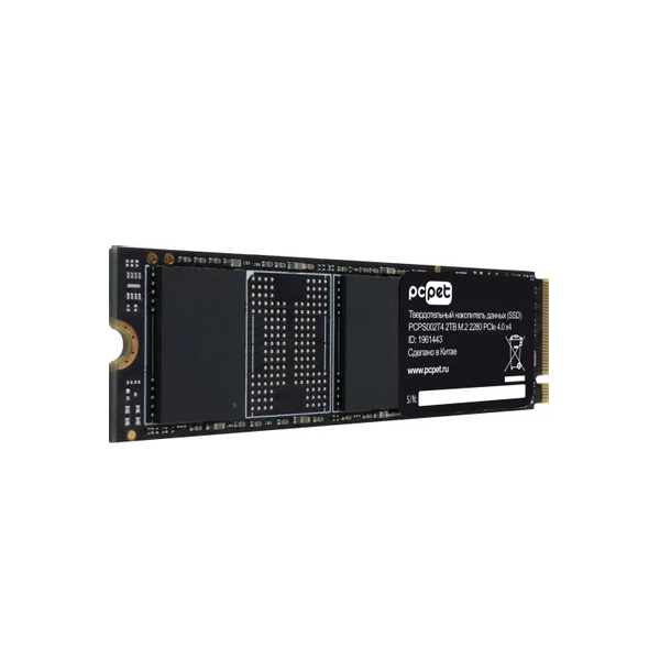 

SSD накопитель PC PET PCPS002T4 M.2 2280 2 ТБ (PCPS002T4), PCPS002T4