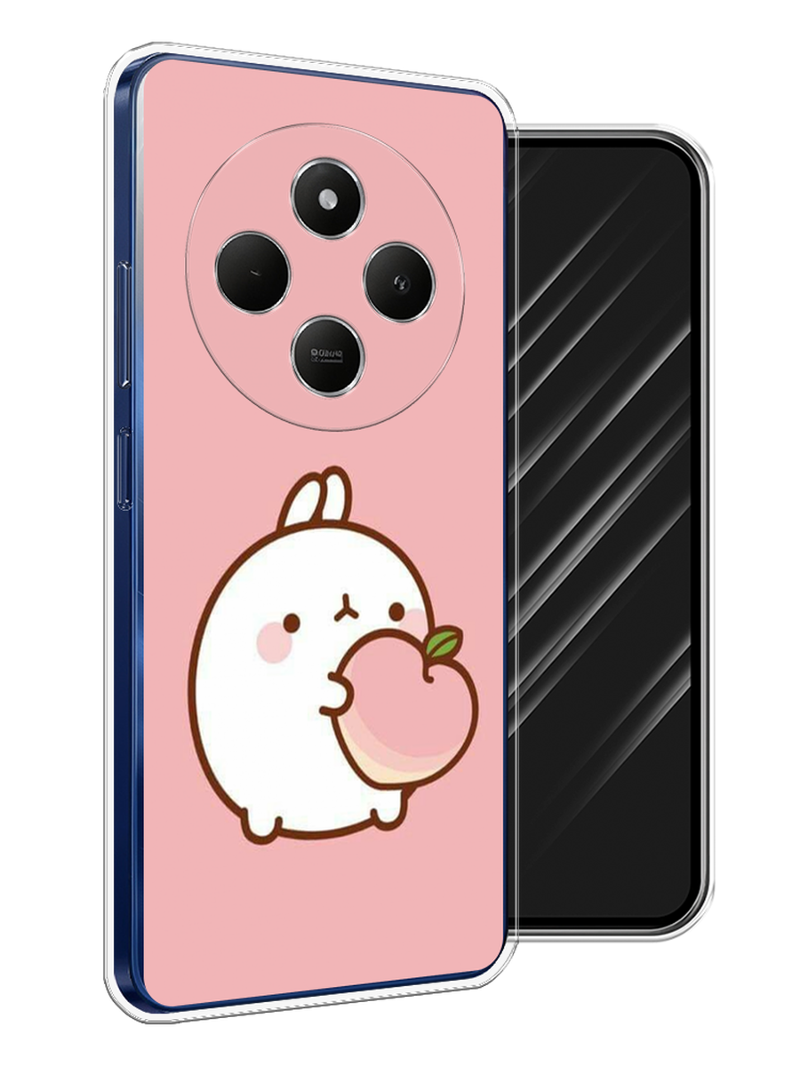 

Чехол Awog на Xiaomi Redmi 14C/Poco C75 4G "Кролик с персиком", Розовый;бежевый, 322950-1