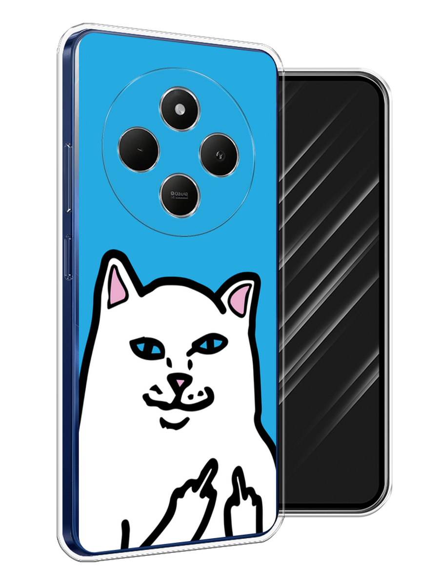 

Чехол Awog на Xiaomi Redmi 14C/Poco C75 4G "Кот жесть", Белый;голубой;черный, 322950-1