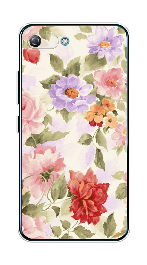 

Чехол на Itel A25/A35 "Акварельные пионы", Розовый;бежевый, 3200250-1