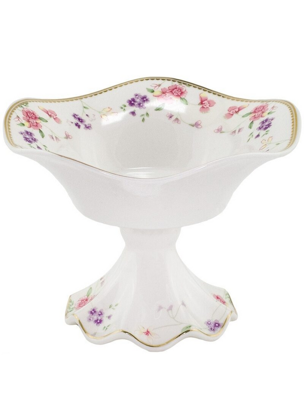 

Конфетница на ножке Флоренс Lenardi 18 см 105-468, Белый, Конфетница