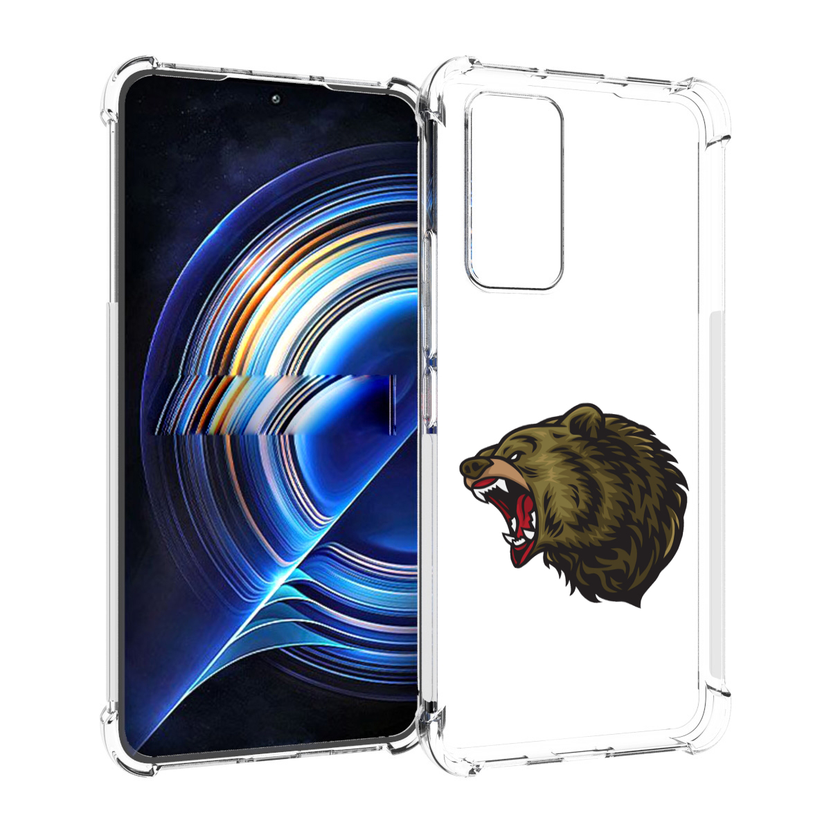 

Чехол MyPads Голова-медведь для Tecno Camon 19 Neo, Прозрачный, Tocco