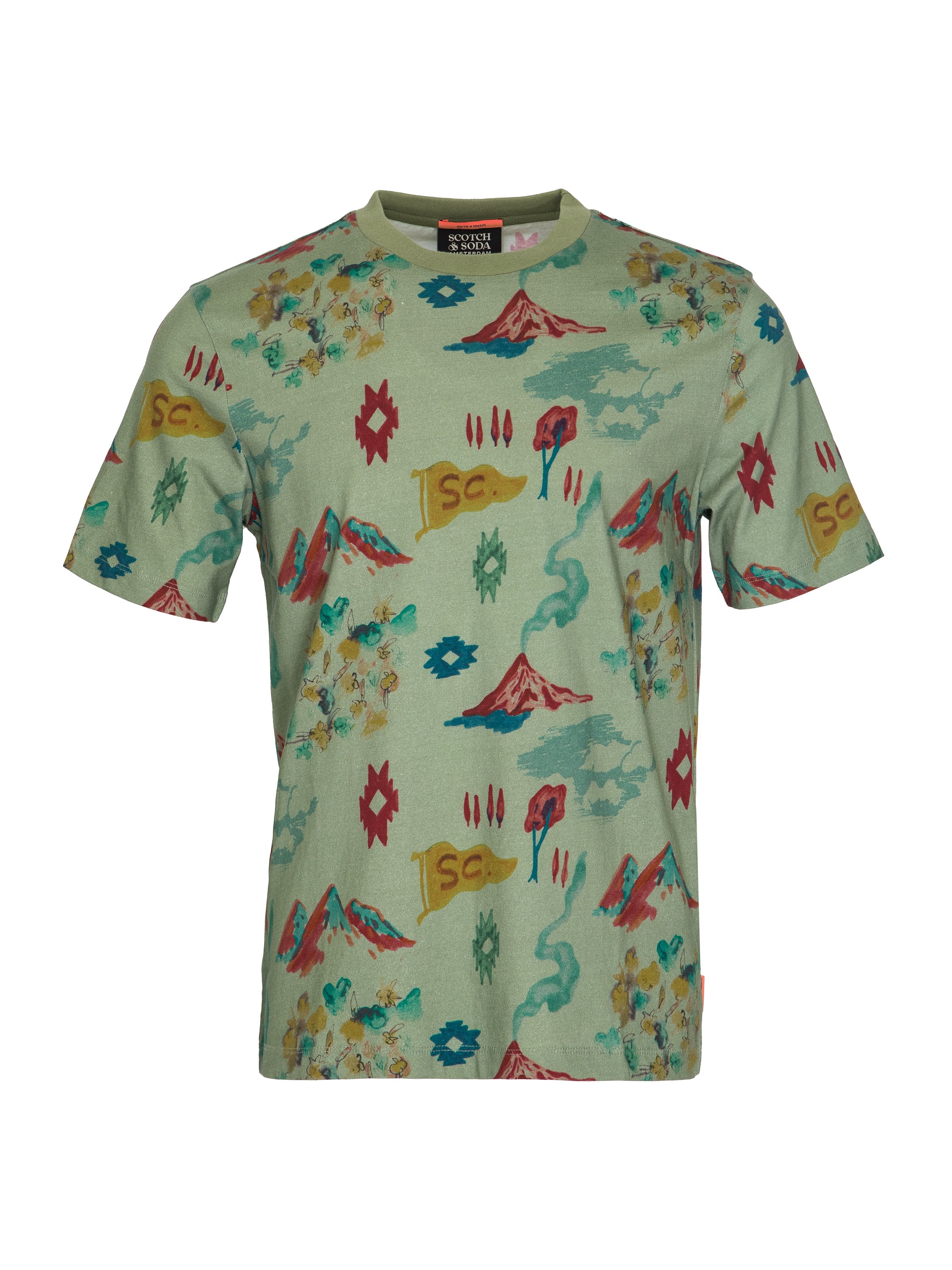 

Футболка мужская Scotch&Soda 167339 зеленая 50 RU, 167339